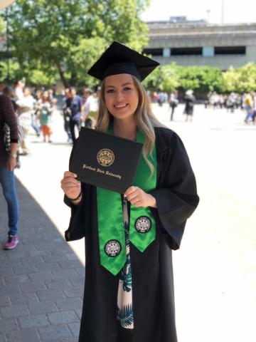 Kaitlynn Cozart recently graduated from Portland State University