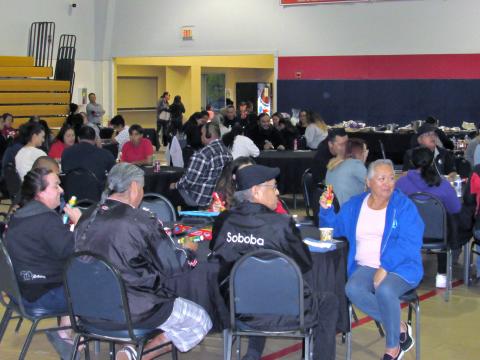 A night of bingo and potluck highlighted a social gathering for “Bringing Our People Together” at the Soboba Sports Complex on March 9 A night of bingo and potluck highlighted a social gathering for “Bringing Our People Together” at the Soboba Sports Complex on March 9