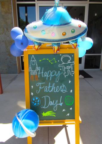 Guests to the Soboba Tribal Preschool on May 23 were greeted with a message that shared the outer space theme of the event Guests to the Soboba Tribal Preschool on May 23 were greeted with a message that shared the outer space theme of the event