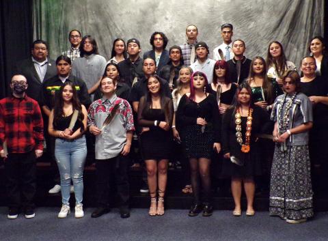 About half of the Soboba Band of Luiseño Indians graduating seniors were able to attend the Southern California Tribal Chairman’s Association Eagle Feather Ceremony with Soboba Tribal Council Chairman Isaiah Vivanco, Secretary Monica Herrera and Sergeant at Arms Kelli Hurtado, May 12