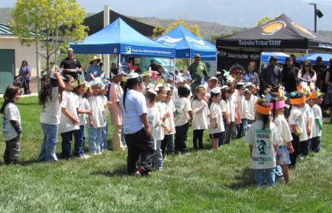 Soboba Tribal Preschool students perform at the Soboba Tribal Earth Day event on April 24 Soboba Tribal Preschool students perform at the Soboba Tribal Earth Day event on April 24