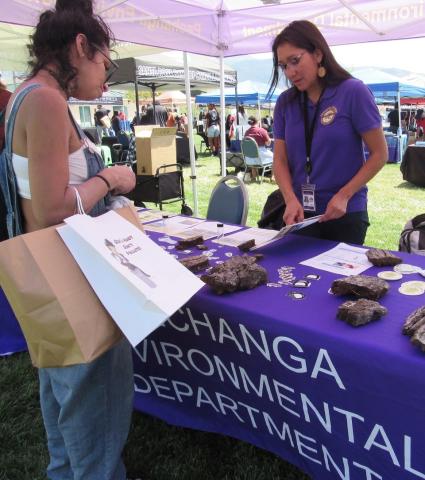 Helen Waguiu with the Pechanga Environmental Department shares information about the Goldspotted Oak Borer, a highly invasive insect that is targeting local oak trees Helen Waguiu with the Pechanga Environmental Department shares information about the Goldspotted Oak Borer, a highly invasive insect that is targeting local oak trees