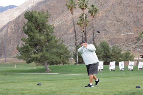 Soboba Tribal Council Chairman Isaiah Vivanco, who has served as the Golf Tournament Committee Chair for the past eight years, enjoys getting into the game each year Soboba Tribal Council Chairman Isaiah Vivanco, who has served as the Golf Tournament Committee Chair for the past eight years, enjoys getting into the game each year