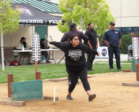 Alyssa Soza is one of the few women who plays competition horseshoes, a sport that is typically dominated by men Alyssa Soza is one of the few women who plays competition horseshoes, a sport that is typically dominated by men