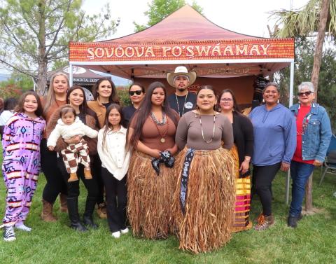 Daughter of Soboba committee members are looking forward to crowning a qualified representative after 56 years. From left, Alylah Salgado, Adona Salgado, Lóovi Herrera holding Kwíila Aguilar, Monica Herrera, Súkmal Herrera, Geneva Mojado, candidate Raya Salgado, Anthony Vallez, candidate Su’la Arviso, Rhonda Valenzuella, Carrie Garcia and Rosie Salinas Daughter of Soboba committee members are looking forward to crowning a qualified representative after 56 years. From left, Alylah Salgado, Adona Salgado, Lóovi Herrera holding Kwíila Aguilar, Monica Herrera, Súkmal Herrera, Geneva Mojado, candidate Raya Salgado, Anthony Vallez, candidate Su’la Arviso, Rhonda Valenzuella, Carrie Garcia and Rosie Salinas