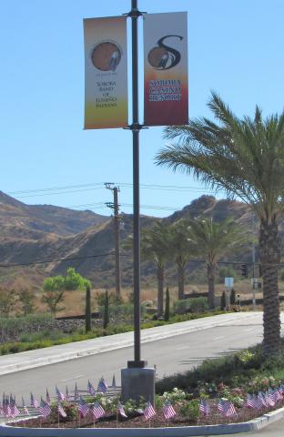 About 3,000 flags were placed around the Soboba Casino Resort grounds to honor veterans, first responders and active duty military on Independence Day About 3,000 flags were placed around the Soboba Casino Resort grounds to honor veterans, first responders and active duty military on Independence Day