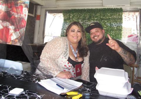 Lorena and Joseph Diaz get rave reviews for their funnel cakes at the JoeSweets951 food truck Lorena and Joseph Diaz get rave reviews for their funnel cakes at the JoeSweets951 food truck
