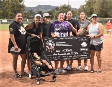 Women’s Division third place winners, Rezilience, at the NIAA 2021 All Native Fastpitch Softball tournament at Soboba Women’s Division third place winners, Rezilience, at the NIAA 2021 All Native Fastpitch Softball tournament at Soboba