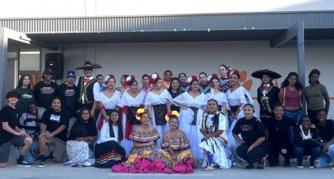 All clubs participating in the first Gathering of the People at San Jacinto High School were invited to join in a group photograph near the end of the eight-hour event, Nov. 5 All clubs participating in the first Gathering of the People at San Jacinto High School were invited to join in a group photograph near the end of the eight-hour event, Nov. 5