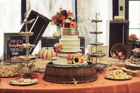 A fall-themed event was created by Regina Nevarez and Charlene Velazquez of Glitter & Grace A fall-themed event was created by Regina Nevarez and Charlene Velazquez of Glitter & Grace