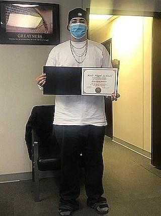 Lawrence Modesto was one of 15 seniors to pick up his diploma at Noli Indian School on June 3. He was the Class of 2020’s salutatorian Lawrence Modesto was one of 15 seniors to pick up his diploma at Noli Indian School on June 3. He was the Class of 2020’s salutatorian