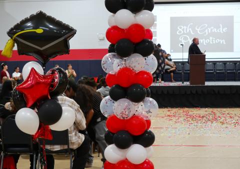 Noli Indian School eighth-grade students are honored at a promotion ceremony May 31