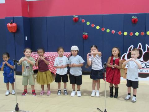 Students from the Pre-K class show their love for their grandparents at the Soboba Sports Complex, Sept. 11 Students from the Pre-K class show their love for their grandparents at the Soboba Sports Complex, Sept. 11