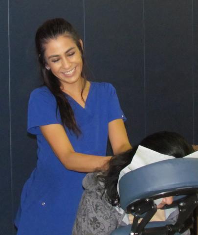 Lindsay Rubio, with Lifestyle Chiropractic and Wellness in Hemet, gave free chair massages during Soboba’s Community Health Fair on March 8 Lindsay Rubio, with Lifestyle Chiropractic and Wellness in Hemet, gave free chair massages during Soboba’s Community Health Fair on March 8