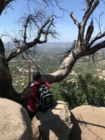 Potato Chip Rock in Poway offered breathtaking views for hikers, including Mike Nevarez Potato Chip Rock in Poway offered breathtaking views for hikers, including Mike Nevarez