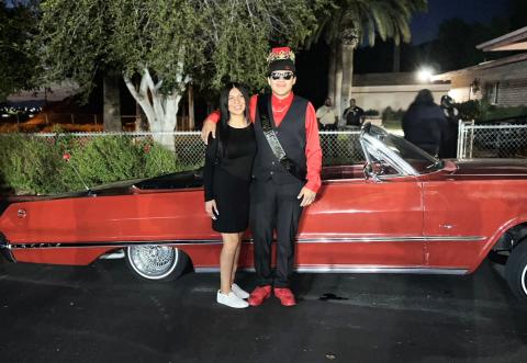 Senior Class Queen Ciara Ramos and Senior Class King Javier Martinez arrive at the Homecoming Dance, Oct. 21 Senior Class Queen Ciara Ramos and Senior Class King Javier Martinez arrive at the Homecoming Dance, Oct. 21