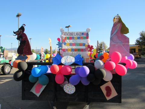 The Class of 2024 create a colorful rendition of the board game Candyland, renamed Seniorland, for their entry in this year’s float parade The Class of 2024 create a colorful rendition of the board game Candyland, renamed Seniorland, for their entry in this year’s float parade