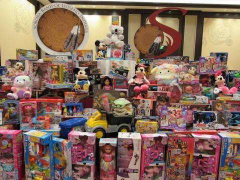 Soboba Elders purchased and donated 400 toys to the annual Soboba Gives Back! Toy Drive to ensure all the requests from nonprofits and others who serve youth would be met Soboba Elders purchased and donated 400 toys to the annual Soboba Gives Back! Toy Drive to ensure all the requests from nonprofits and others who serve youth would be met