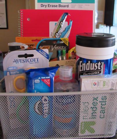 This metal mesh desktop basket filled with school supplies was just one of several prizes available to participants of the Soboba Youth Council Back-to-School Scavenger Hunt on Aug. 28 This metal mesh desktop basket filled with school supplies was just one of several prizes available to participants of the Soboba Youth Council Back-to-School Scavenger Hunt on Aug. 28