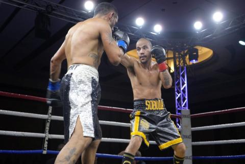 Soboba Tribal member Jimmie Nunez Jr. lands a punch to his opponent during a recent bout Soboba Tribal member Jimmie Nunez Jr. lands a punch to his opponent during a recent bout