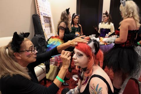Members of the nonprofit Let Them Be Little Feline Rescue prep for their upcoming performance in the 13th annual Lip Sync Contest at the Soboba Casino Resort Event Center on Aug. 20 Members of the nonprofit Let Them Be Little Feline Rescue prep for their upcoming performance in the 13th annual Lip Sync Contest at the Soboba Casino Resort Event Center on Aug. 20