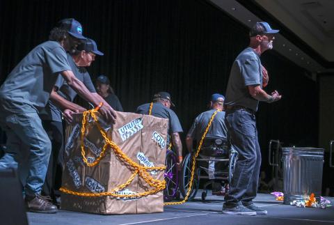 Valley Community Pantry was voted Most Dramatic for their rendering of “Lean on Me” and depicting “I’ll share your load, if you just call me” and other lyrics so meaningfully Valley Community Pantry was voted Most Dramatic for their rendering of “Lean on Me” and depicting “I’ll share your load, if you just call me” and other lyrics so meaningfully