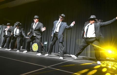 Members of the Greater San Jacinto Valley Chamber of Commerce channel their inner Bruno Mars during this year’s Soboba Lip Sync Contest at the Soboba Casino Resort Event Center Members of the Greater San Jacinto Valley Chamber of Commerce channel their inner Bruno Mars during this year’s Soboba Lip Sync Contest at the Soboba Casino Resort Event Center