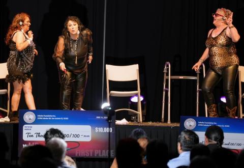 Soroptimist International-San Jacinto Hemet Valley Club earned $1,500 for their take on a The Pussycat Dolls’ hit. From left, Sonia Ramos, Valerie Vandever and Dawn Lawrence Soroptimist International-San Jacinto Hemet Valley Club earned $1,500 for their take on a The Pussycat Dolls’ hit. From left, Sonia Ramos, Valerie Vandever and Dawn Lawrence