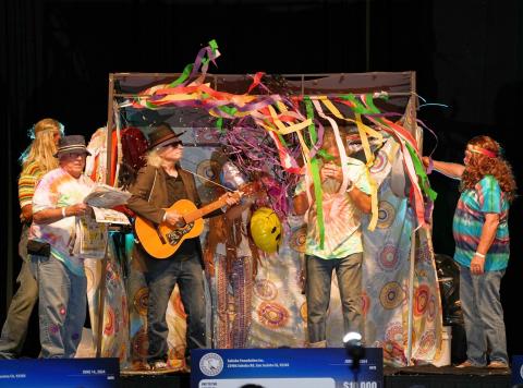 San Jacinto Education Foundation received $500 for having the Best Props as they performed “Blowin’ in the Wind” with high-speed fans San Jacinto Education Foundation received $500 for having the Best Props as they performed “Blowin’ in the Wind” with high-speed fans