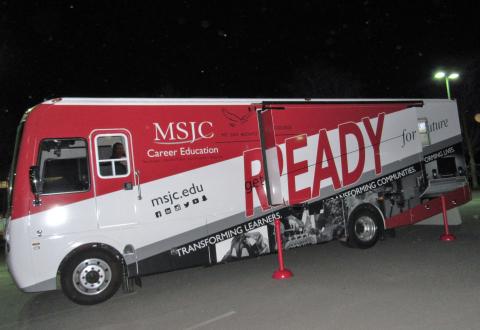 At a career workshop to unveil the new partnership between MSJC and the Soboba Band of Luiseño Indians, the college showed guests all its new mobile career center has to offer At a career workshop to unveil the new partnership between MSJC and the Soboba Band of Luiseño Indians, the college showed guests all its new mobile career center has to offer