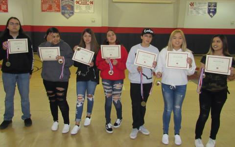 Noli’s high school students who earned a 3.5+ GPA in the first semester were, from left, Melvin Herbert, Iyana Briones, Tatianna Briones, Tishmal Herrera, Anthony Contreras, Lanise Luna, Shalea Luna and Leila Arres (not pictured). Noli’s high school students who earned a 3.5+ GPA in the first semester were, from left, Melvin Herbert, Iyana Briones, Tatianna Briones, Tishmal Herrera, Anthony Contreras, Lanise Luna, Shalea Luna and Leila Arres (not pictured).