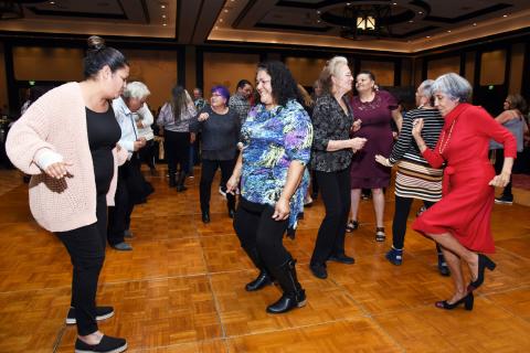 A lively dance contest was a highlight for participants and audience members who got to watch and cheer on their favorite dancers. Photo courtesy of Joan Fuller Photography. A lively dance contest was a highlight for participants and audience members who got to watch and cheer on their favorite dancers. Photo courtesy of Joan Fuller Photography.