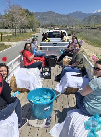 Earlier this month, teachers and staff from Soboba Tribal Preschool took a float to the neighborhoods of their students to wish them well Earlier this month, teachers and staff from Soboba Tribal Preschool took a float to the neighborhoods of their students to wish them well