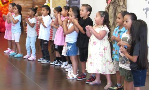 Pre-K students perform for their fathers at the preschool’s multipurpose room Pre-K students perform for their fathers at the preschool’s multipurpose room