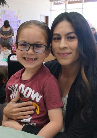 Paxaa Lindsey and his mother Glori Lindsey enjoy the Mother’s Day celebration at the Soboba Tribal Preschool Paxaa Lindsey and his mother Glori Lindsey enjoy the Mother’s Day celebration at the Soboba Tribal Preschool