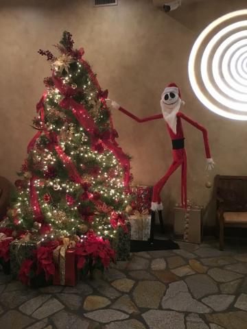 The annual Soboba Christmas Party included decorations, like this oversized Jack Skellington from “The Nightmare Before Christmas” created by Lani Modesto and her daughters, Michelle and Adona The annual Soboba Christmas Party included decorations, like this oversized Jack Skellington from “The Nightmare Before Christmas” created by Lani Modesto and her daughters, Michelle and Adona