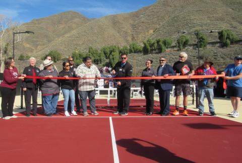 A Hemet-San Jacinto Chamber of Commerce ribbon cutting marks the official opening of the Soboba Pickleball facility on Jan. 27 A Hemet-San Jacinto Chamber of Commerce ribbon cutting marks the official opening of the Soboba Pickleball facility on Jan. 27