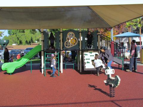 Soboba Tribal Preschool students got their first opportunity to play on the new upgraded playground when it was dedicated on Dec. 9 Soboba Tribal Preschool students got their first opportunity to play on the new upgraded playground when it was dedicated on Dec. 9