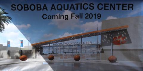 An artist’s rendering of the future Soboba Aquatics Center at San Jacinto High School, set to open in fall of 2019 An artist’s rendering of the future Soboba Aquatics Center at San Jacinto High School, set to open in fall of 2019