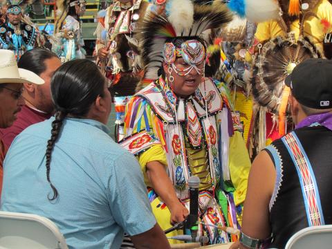 One of several drumming groups that competed at the 21st annual Soboba Inter-Tribal Powwow over the weekend One of several drumming groups that competed at the 21st annual Soboba Inter-Tribal Powwow over the weekend