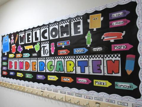 Students are welcomed to Laura Aldrete’s kindergarten classroom at the Soboba Tribal Preschool Students are welcomed to Laura Aldrete’s kindergarten classroom at the Soboba Tribal Preschool