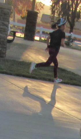 Kali Red Fox, 7, keeps running even as the sun starts to set during a recent practice for runners that signed up for Inter Tribal Sports’ Cross Country season Kali Red Fox, 7, keeps running even as the sun starts to set during a recent practice for runners that signed up for Inter Tribal Sports’ Cross Country season