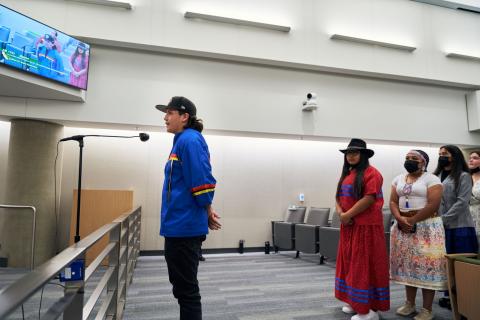 Daniel Valdez Jr. testifies to the committee on the Assembly floor in Sacramento on March 23 while other youths wait to also show their support of AB 1703 Daniel Valdez Jr. testifies to the committee on the Assembly floor in Sacramento on March 23 while other youths wait to also show their support of AB 1703