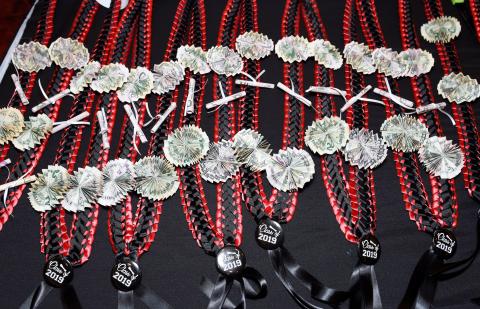 Soboba students honored at the fourth annual Academic Achievement Awards Ceremony on July 28 received a money lei, certificate, trophy and more Soboba students honored at the fourth annual Academic Achievement Awards Ceremony on July 28 received a money lei, certificate, trophy and more