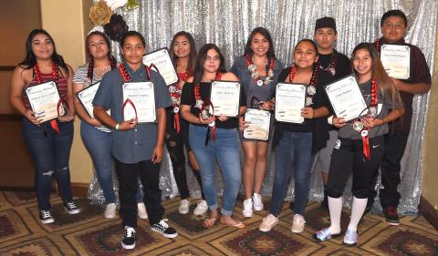 Several students who received Silver Achievement awards attended the annual recognition ceremony on July 28 Several students who received Silver Achievement awards attended the annual recognition ceremony on July 28