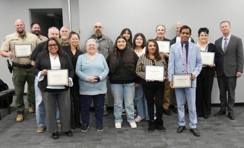 Many of the volunteers that helped with the Soboba Gives Back! holiday programs were recognized for their efforts on behalf of SJUSD students and families at the Jan. 16 Board of Trustees regular meeting Many of the volunteers that helped with the Soboba Gives Back! holiday programs were recognized for their efforts on behalf of SJUSD students and families at the Jan. 16 Board of Trustees regular meeting