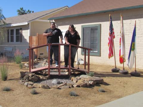 Soboba Band of Luiseño Indians’ Vice Chairman Isaiah Vivanco and Soboba Foundation Vice President Dondi Silvas spoke at the ribbon cutting ceremony at the Hemet Scout House, amid new landscaping Troop 2412 completed as part of its Project Sparkle, funded by Soboba’s charity golf tournament. Soboba Band of Luiseño Indians’ Vice Chairman Isaiah Vivanco and Soboba Foundation Vice President Dondi Silvas spoke at the ribbon cutting ceremony at the Hemet Scout House, amid new landscaping Troop 2412 completed as part of its Project Sparkle, funded by Soboba’s charity golf tournament.