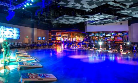 Soboba Casino Resort’s Cabaret Lounge takes the game of cornhole from the backyard to the bright lights as part of its six-week series Soboba Casino Resort’s Cabaret Lounge takes the game of cornhole from the backyard to the bright lights as part of its six-week series