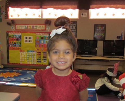 Tulóvat Témanxwanvish attended preschool on March 1 as Cindy Lou Who, her favorite Dr. Seuss character Tulóvat Témanxwanvish attended preschool on March 1 as Cindy Lou Who, her favorite Dr. Seuss character