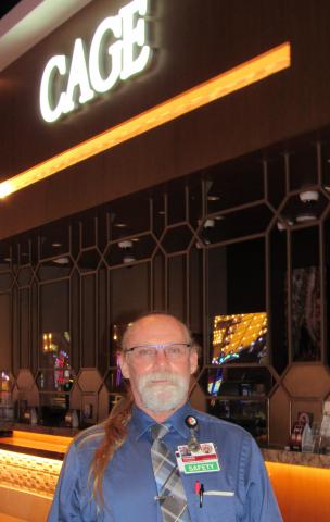 Thomas Beach has worked with Soboba for more than 23 years and currently serves as Cage Shift Manager. He recalls working at Soboba’s Bingo Hall in the late 1980s. (He was asked to remove his face mask for the photograph.) Thomas Beach has worked with Soboba for more than 23 years and currently serves as Cage Shift Manager. He recalls working at Soboba’s Bingo Hall in the late 1980s. (He was asked to remove his face mask for the photograph.)